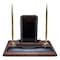 Dacasso Walnut & Leather Cell Phone Holder Pen Stand AG-8412 - alternate 3
